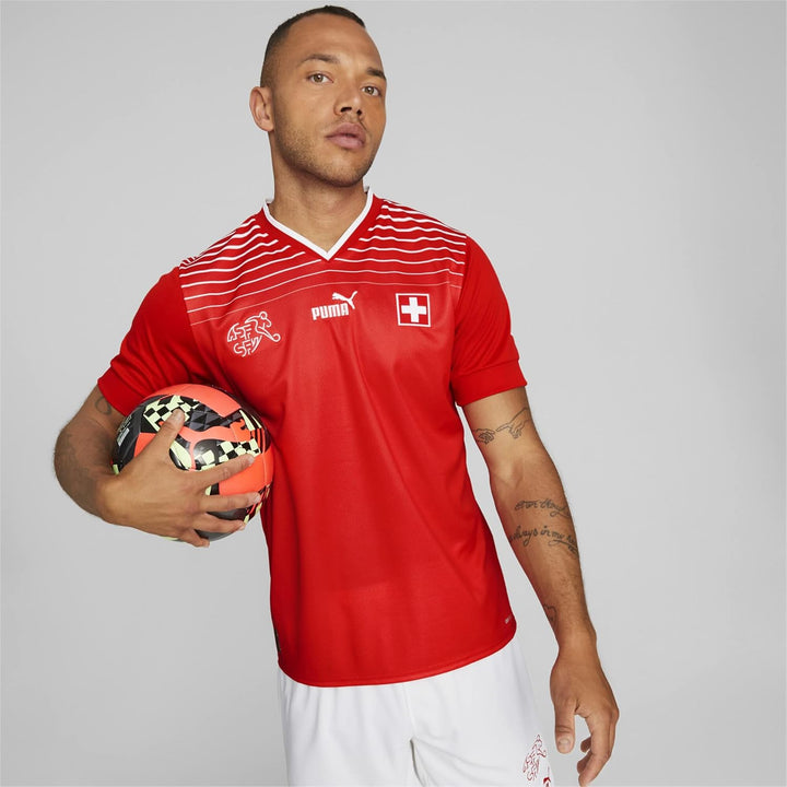 Schweiz, Trikot Herren, Saison 2022/23 Offizielle Heimtrikot XS Puma Red-puma White, XS Puma Red-pum