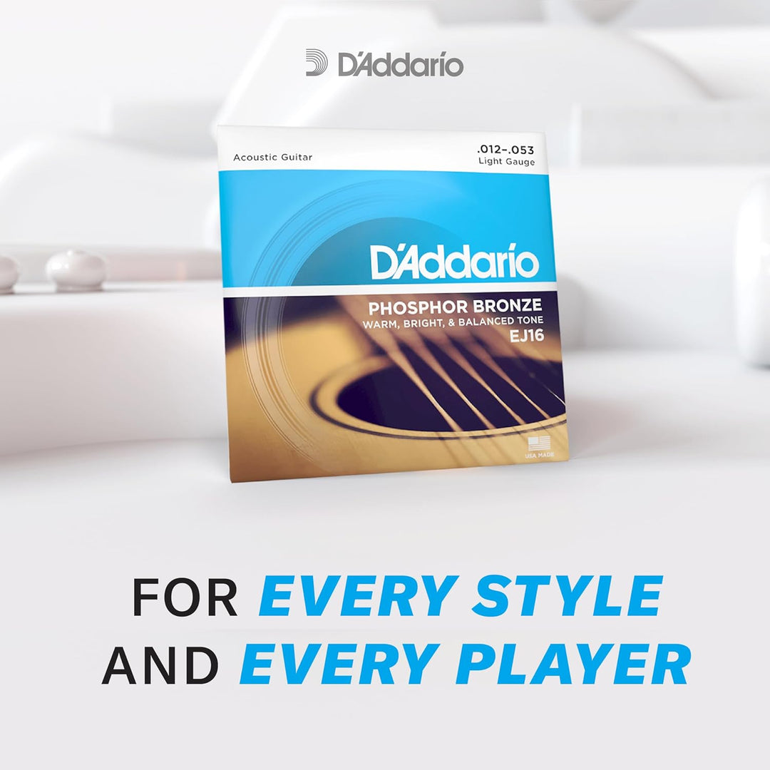 D'Addario EJ73 Saiten für Mandoline, Phosphorbronze, leichte Spannung, 10-38, 3 Sätze Licht, 10-38.