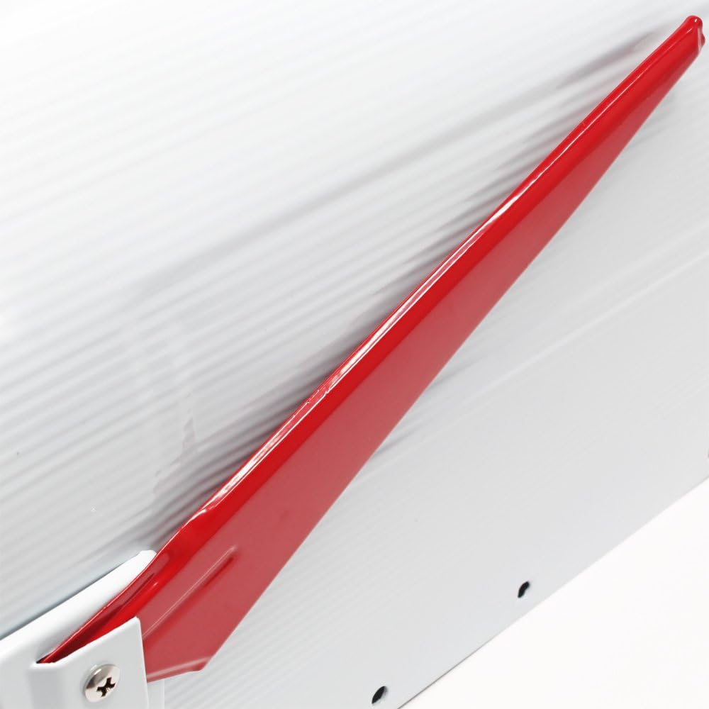 Wiltec Set US Mailbox weiss 180 x 220 x 480 mm, amerikanischer Briefkasten mit Fahne, Standbriefkast