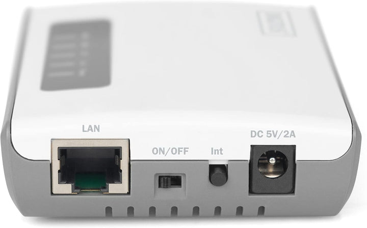 DIGITUS Wireless 300N Multifunction Network Server 2-Port, USB2.0, Network USB Hub, Print Server