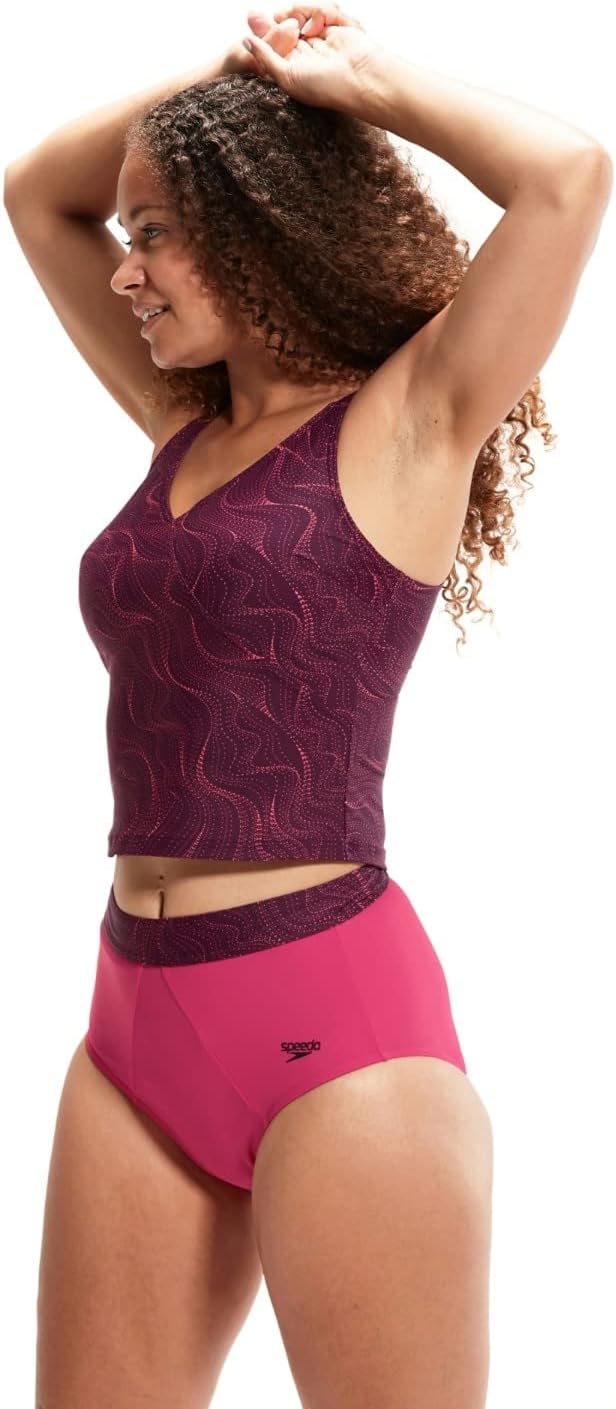 Speedo Evie Tankini für Damen Endurance10 46 Rot, 46 Rot