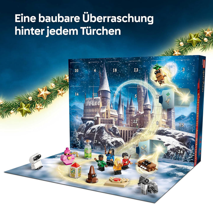 LEGO Harry Potter Adventskalender 2025 - Weihnachten Spielzeug mit 24 Überraschungen - 8 Minifiguren