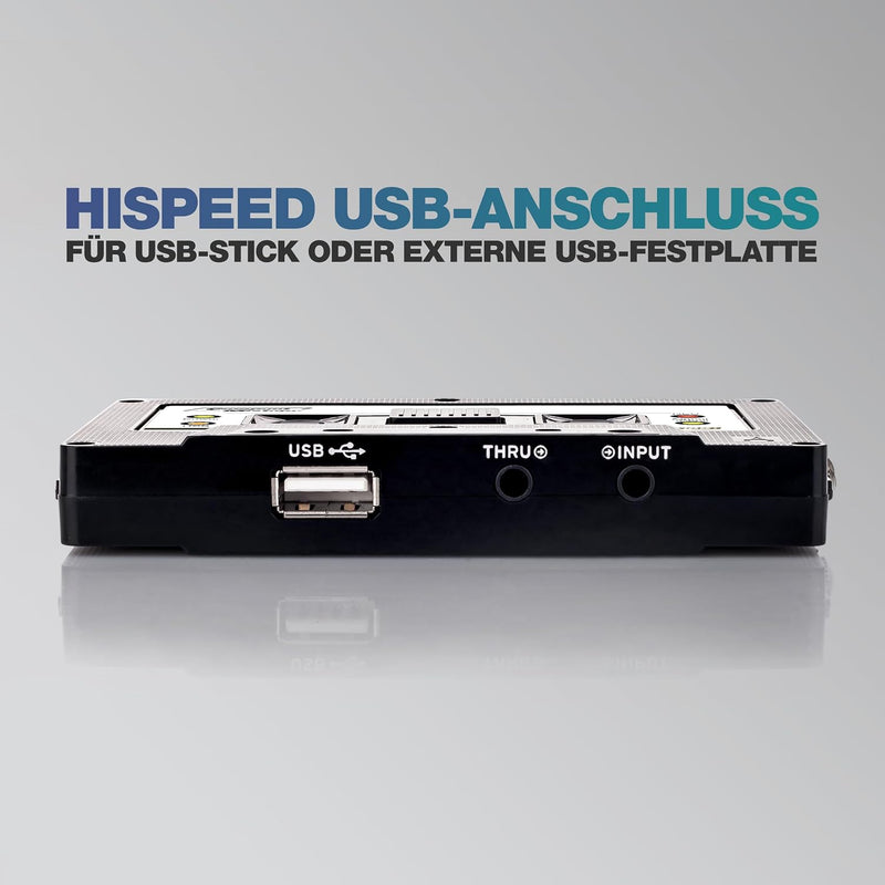 Reloop Tape - USB-Mixtape Recorder im Retro-Kassetten-Look, Line- und Phonoquellen, 3,5-mm-Stereo-Kl