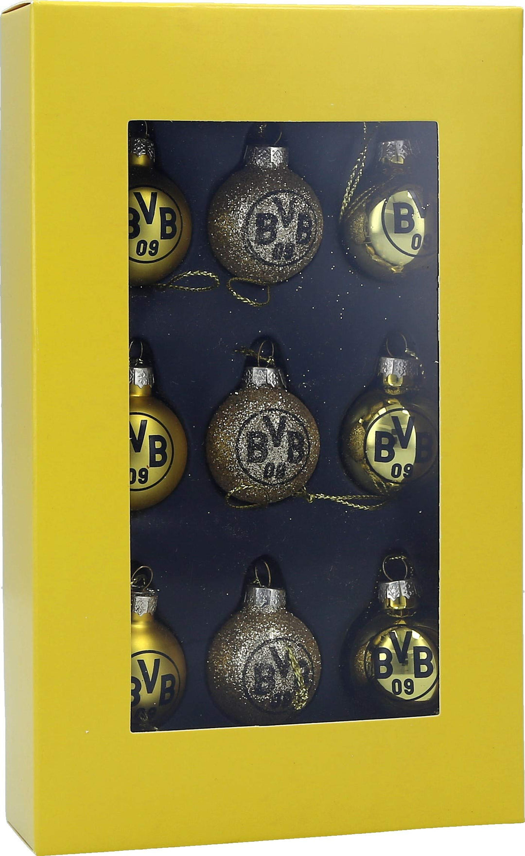 Borussia Dortmund BVB 09 BVB Mini Christbaumkugeln (9er Set) Einheitsgrösse, Einheitsgrösse