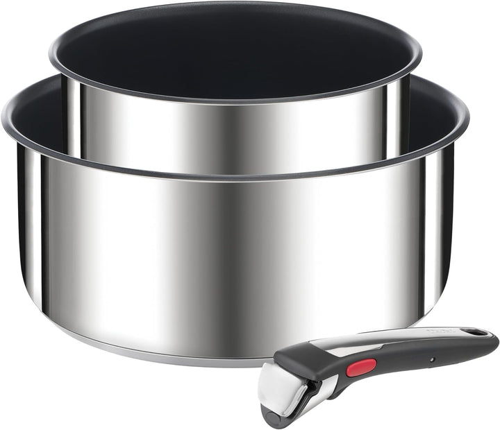Tefal Ingenio Preference On Kochgeschirr, 3-teilig, Töpfe 16/20 cm + 1 abnehmbarer Griff, aussen Ede