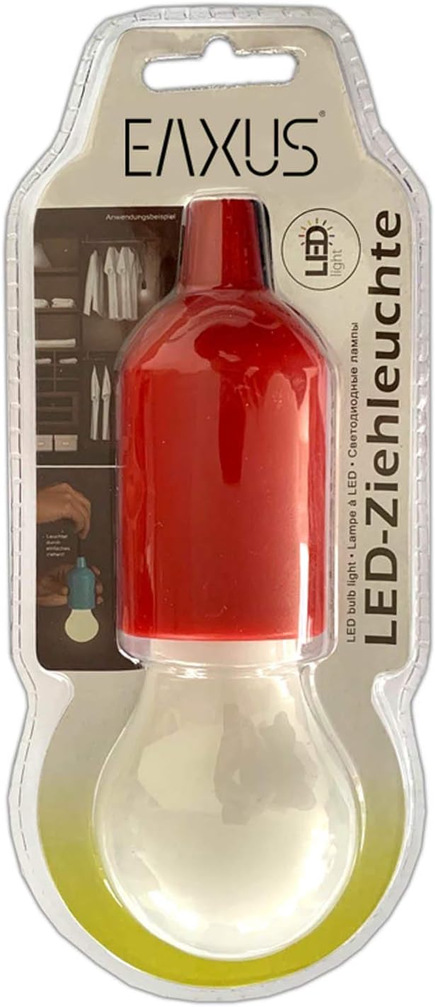 Eaxus 4er Set LED Ziehleuchte Mehrfarbig Kabellose Allzweckleuchte Blau Rot Schwarz Weiss Deko Zugla