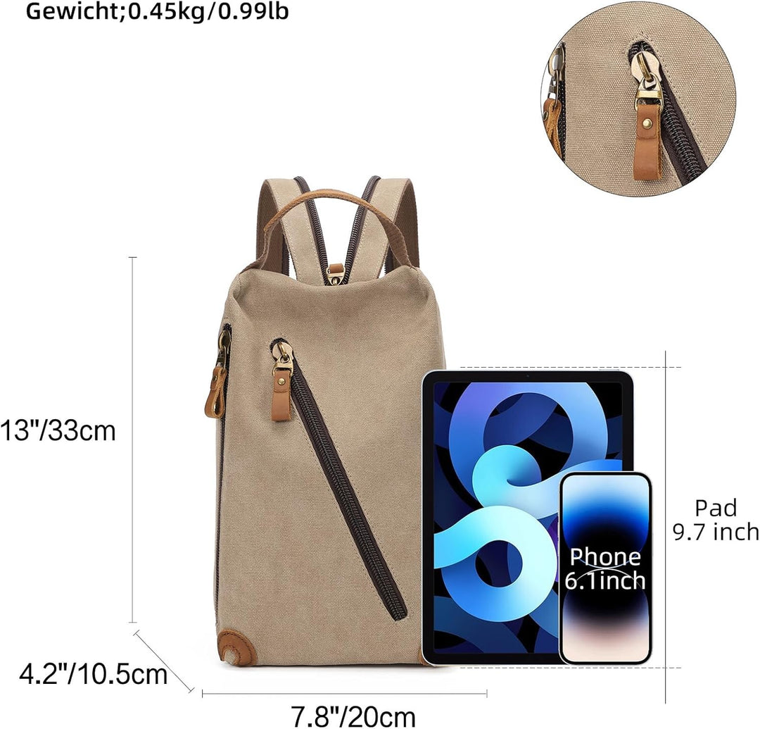 KL928 Canvas Sling Bag Herren und Damen, Schultertasche Crossbody Schulterrucksack Rucksack Shoulder