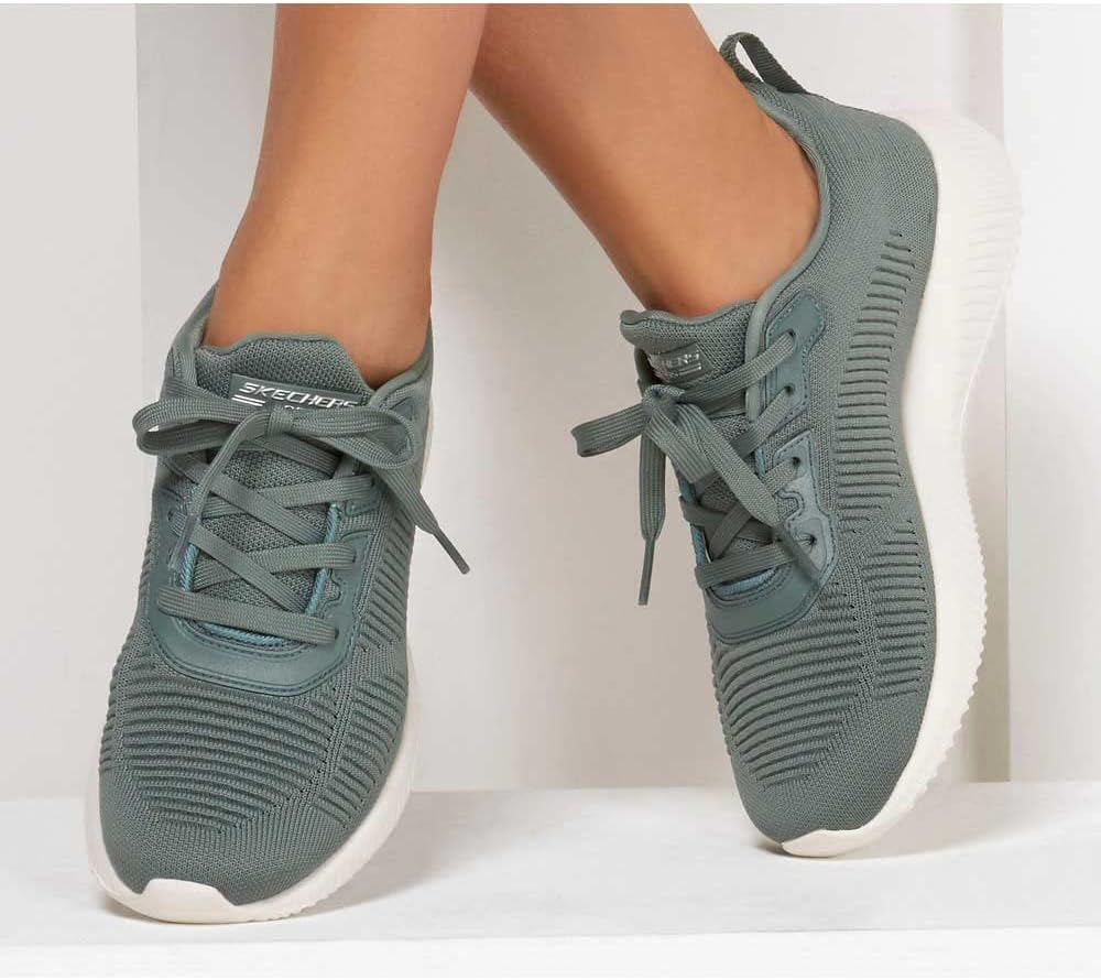 Skechers Bobs Squad Tough Talk Damen-Sneaker 36.5 EU Sage Engineered Knit, 36.5 EU Sage Engineered K
