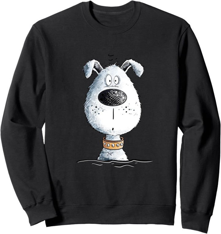 Weisser Hund I Hunde Kopf Comic I Hundefreund Fun Sweatshirt