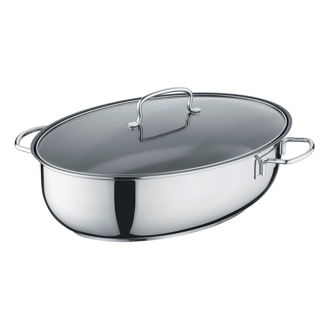 Berndes Edelstahlbräter 7,7 L mit Deckel – 38x25,5 cm - Kochtopf zum Schmoren und Braten - für alle
