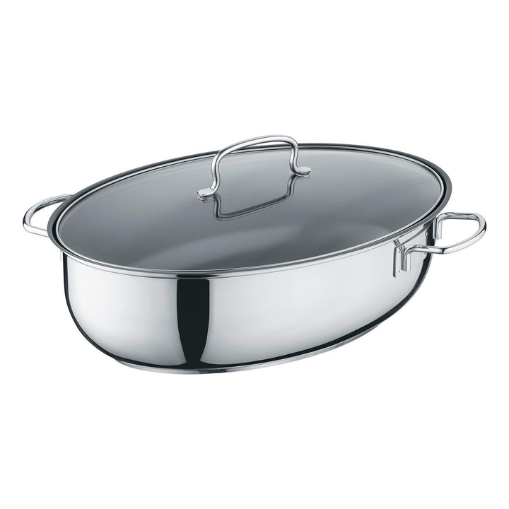 Berndes Edelstahlbräter 7,7 L mit Deckel – 38x25,5 cm - Kochtopf zum Schmoren und Braten - für alle