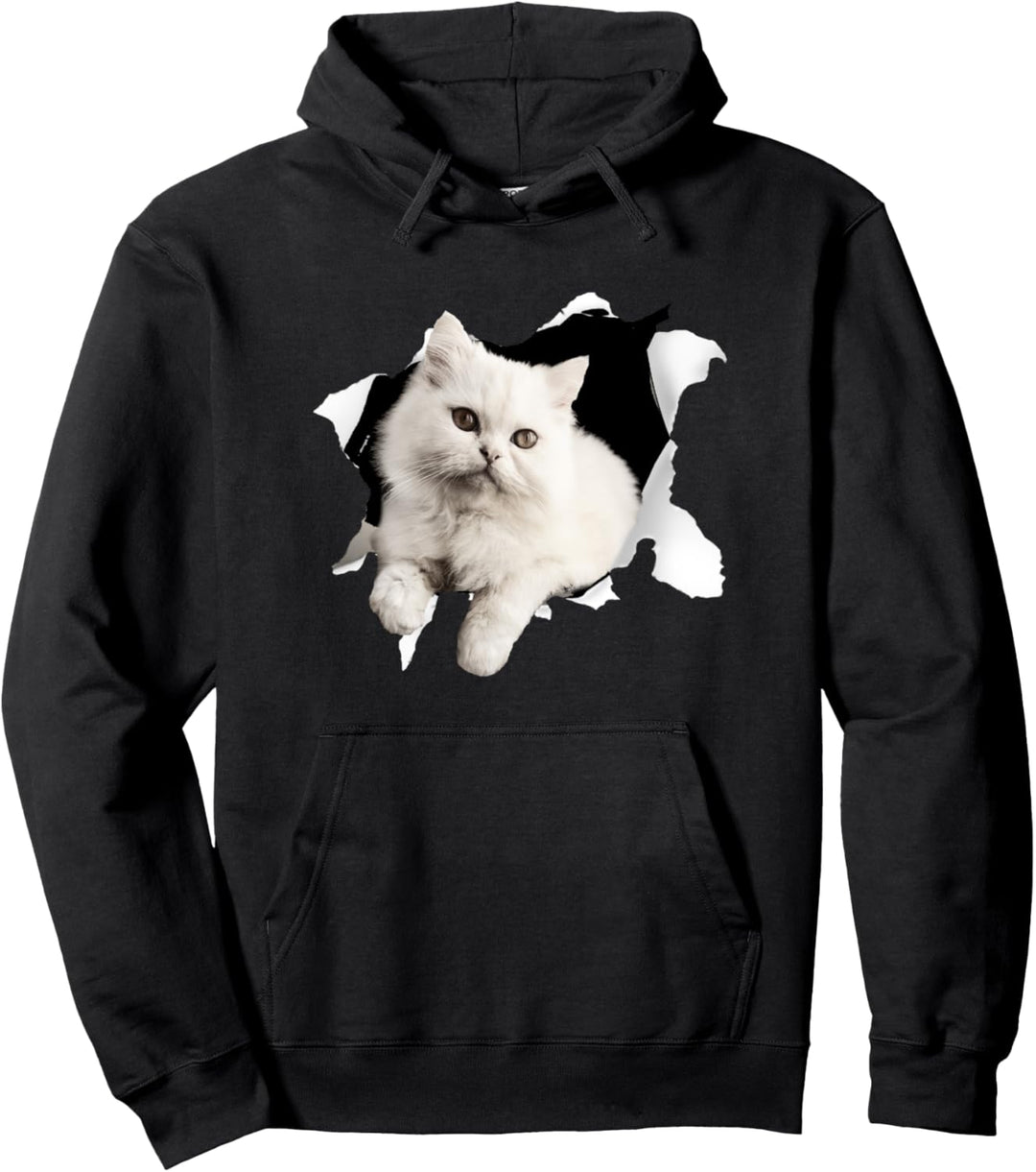 Cat Kitten Hole Cute Pullover Hoodie