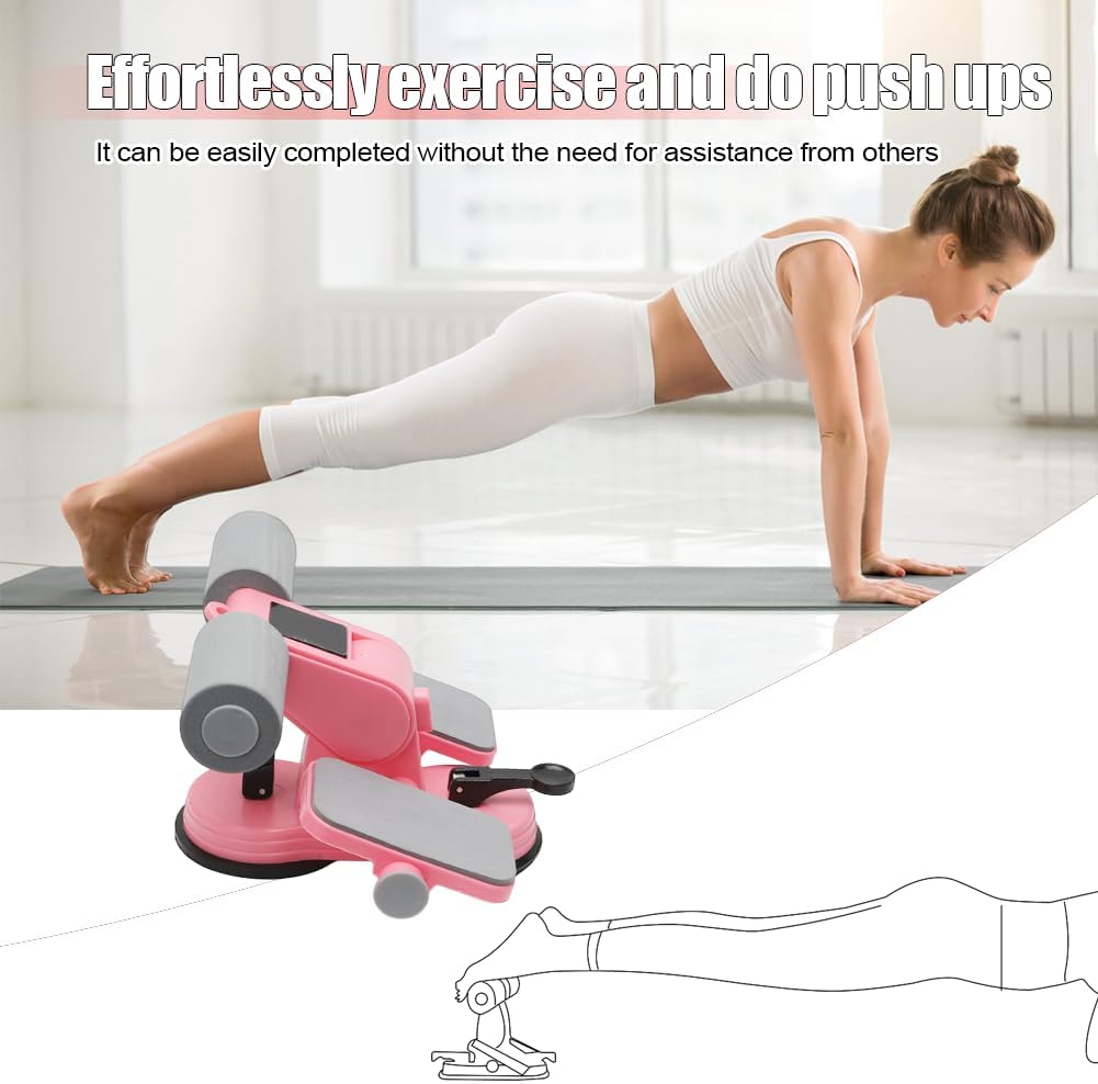 RANJIMA Tragbare Sit Up Bar, Bauchtrainer für Zuhause, Selbstsaugung Sit Up Trainingsgeräte Bodybuil