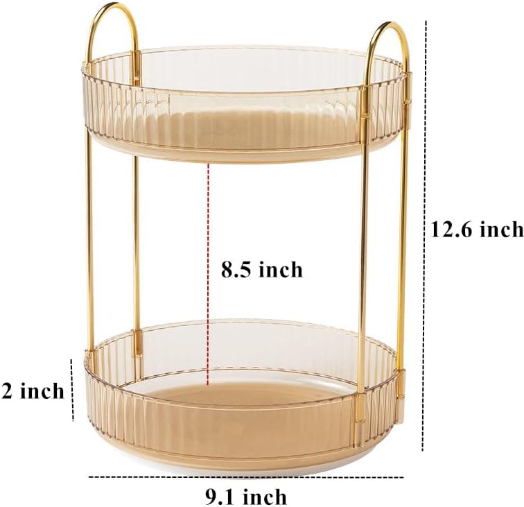 CESTATIVO Make Up Organizer, 360° Drehbar Kosmetik Organizer, Beauty Organizer, Hautpflege Organizer