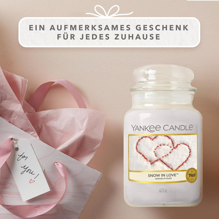 Yankee Candle Duftkerze im grossen Jar, Snow in Love, Brenndauer bis zu 150 Stunden Snow in Love Gro