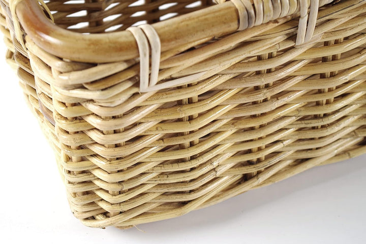 Kobolo Flaschenkorb Flaschenträger für 6 Flaschen aus Rattan