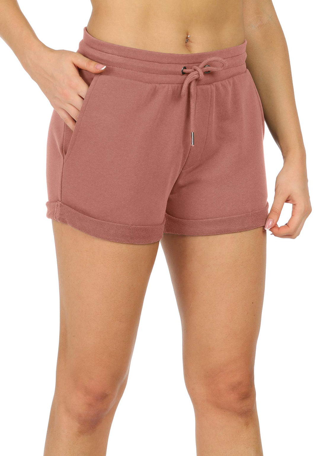 icyzone Damen Sportshorts Kurze Sporthose Atmungsaktive Laufshorts Bequeme Trainingsshorts für Fitne