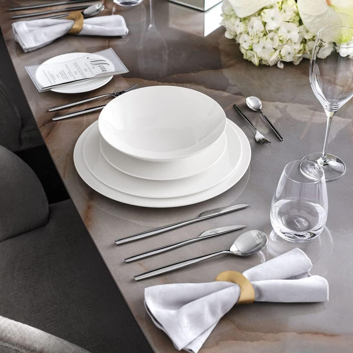 Villeroy & Boch Signature MetroChic Blanc Suppenteller, Durchmesser 20 cm, Tiefe 5 cm, Weiss