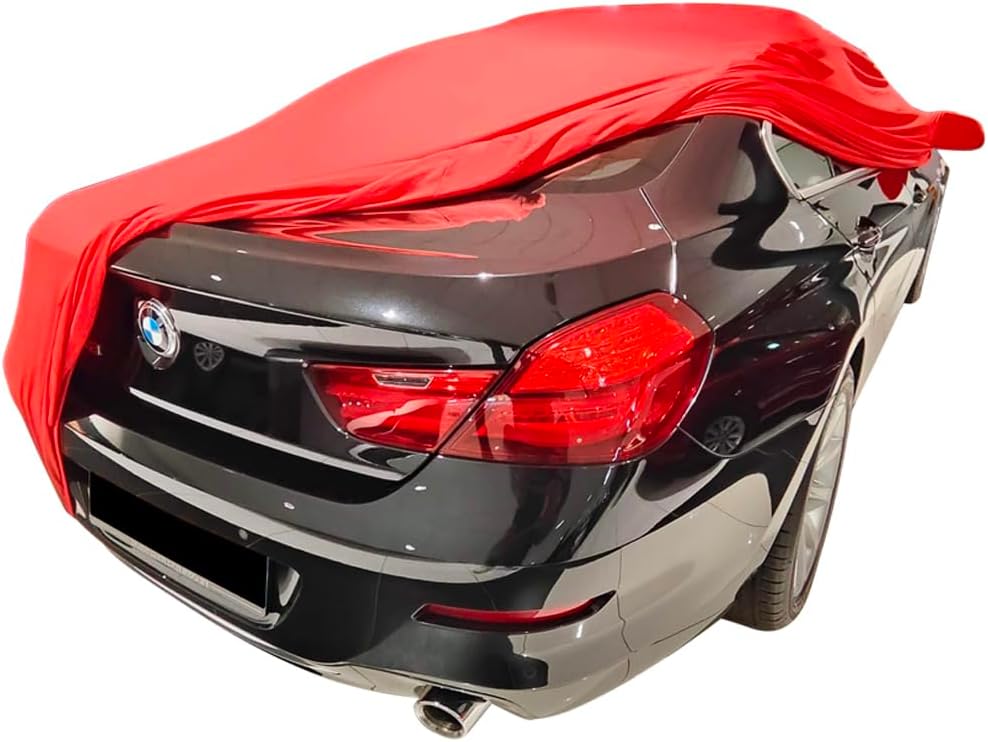 Indoor Autoabdeckung kompatibel mit BMW 6-Series Coupe (F13) mit Spiegeltaschen SUPER Soft Stretch