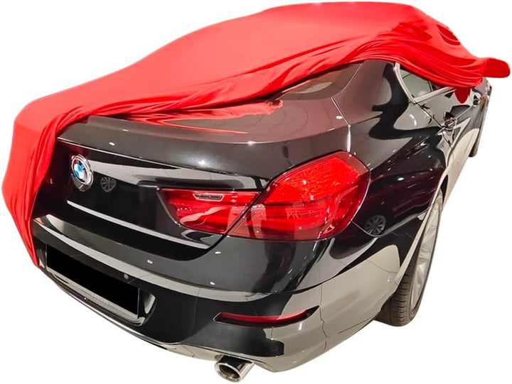Indoor Autoabdeckung kompatibel mit BMW 6-Series Coupe (F13) mit Spiegeltaschen SUPER Soft Stretch
