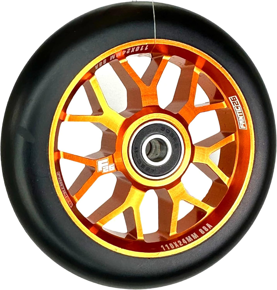 Fantic26 Stunt-Scooter Trick Roller Ersatzteile Bundle mit Odi SL Soft Griffen I Spy7 110mm Abec11 R