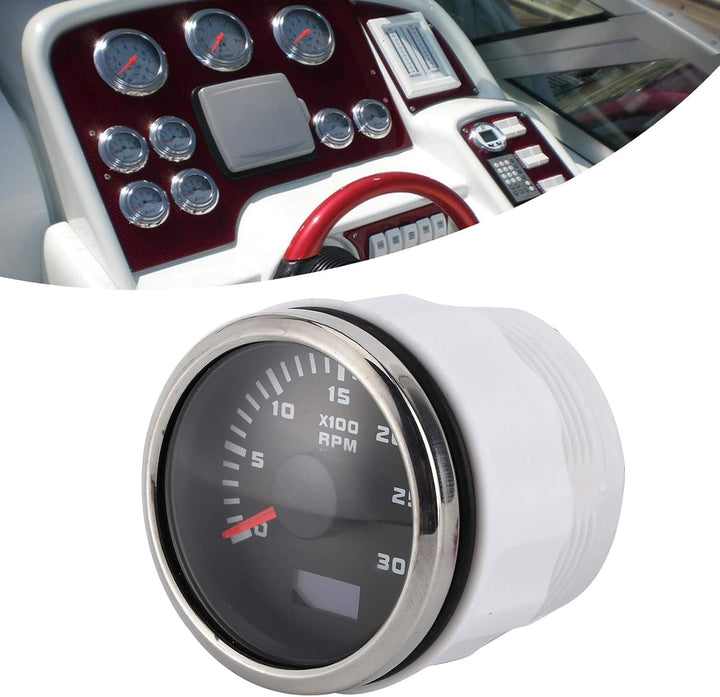 Drehzahlmesser, 2in 3000RPM Bootsdrehzahlmesser LCD-Display Autotacho für Auto Motorrad Engineering