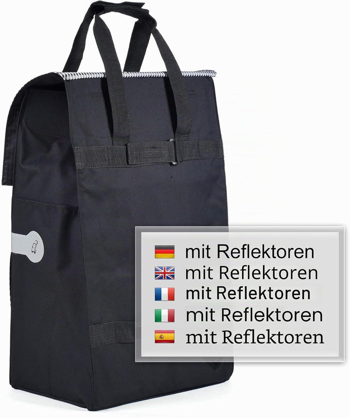 Andersen Shopper Royal Treppensteiger und 54 Liter Tasche Milla schwarz Schwarz. Aluminium, Schwarz.