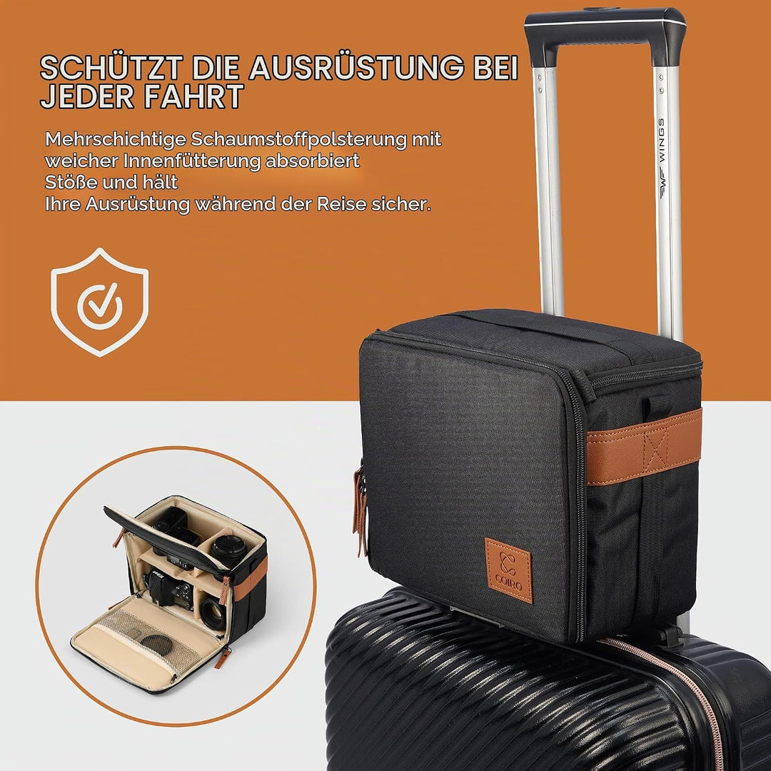 C Coiro Kameratasche Spiegelreflex Wasserdicht, Kamera Tasche Klein, Kamera Umhängetasche für Kompak