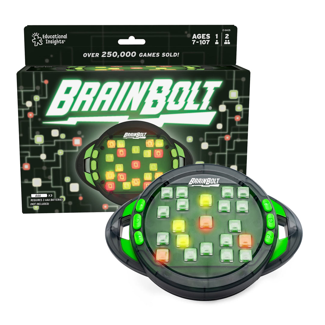 Learning Resources BrainBolt Denkspiel, Memory, Konzentrationsspiel für Leute von 7-107 Jahren, 20.3