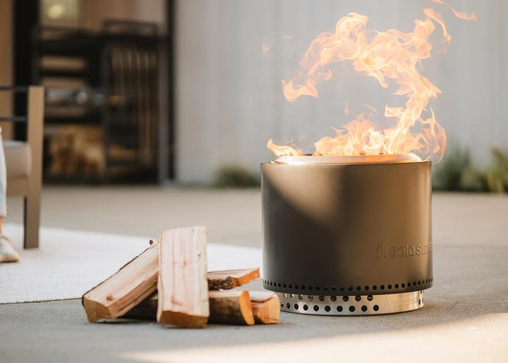 Solo Stove Feuerschale Bonfire 2.0 mit Standfuss | Feuerstelle für Raucharme Holzverbrennung, Heraus