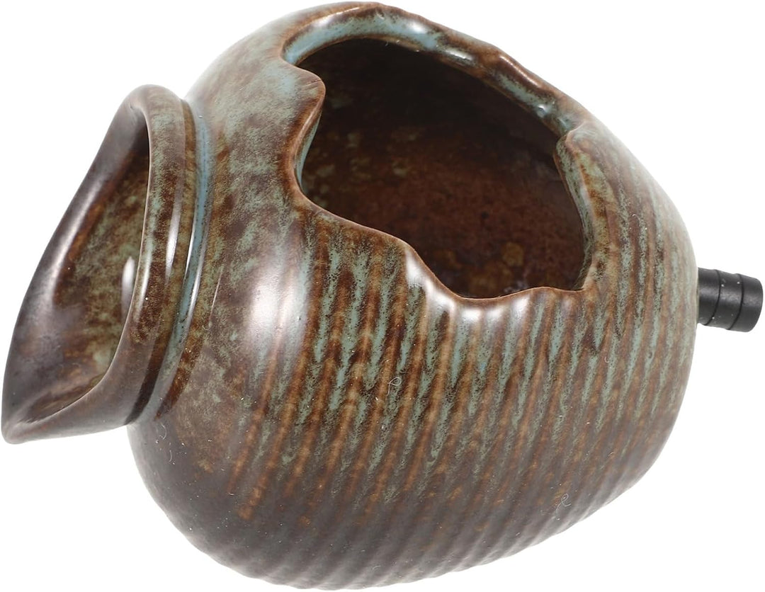 VANZACK Gartenbrunnen Im Freien Wasserspeier Für Teich Wasserspiel Pumpe DIY-Keramiktopf-Dekoration