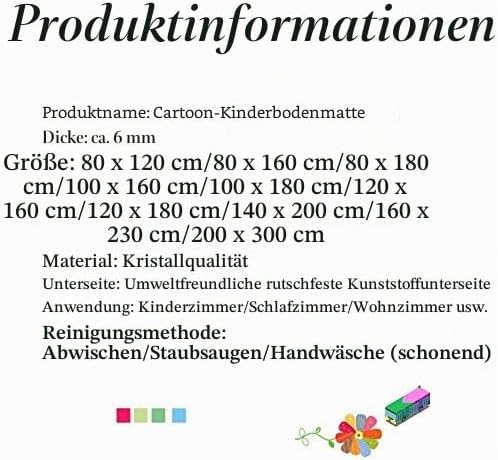 Kinderteppich Spielen Teppich Strasse Auto Tier Universum Blau Grün Grau(80×120cm,31×47inch) 80 * 12