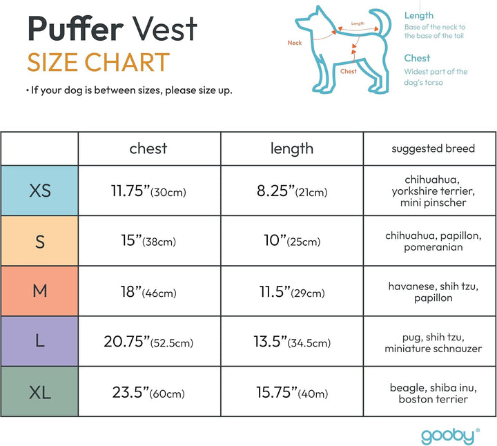Gooby Puffer Hundeweste – Orange, XSmall – Ultra Dünn Wasserabweisend Reissverschluss Hundejacke mit