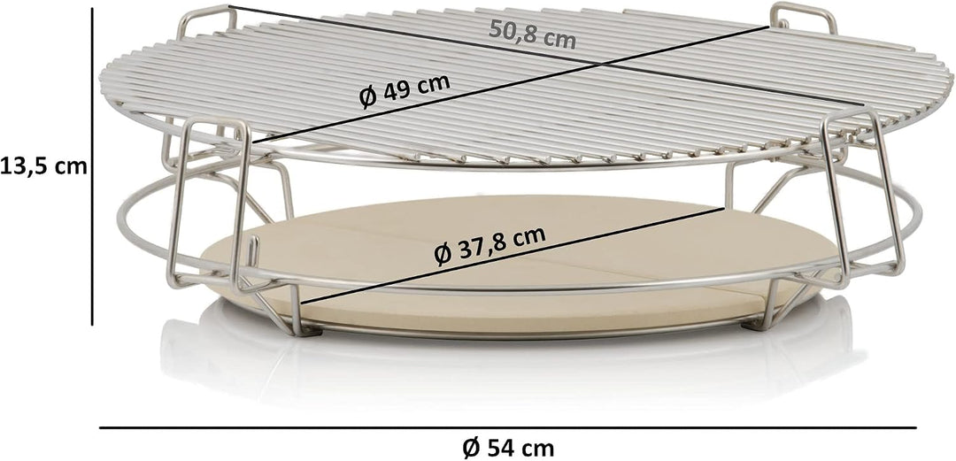 BBQ-Toro Smokersystem für Kugelgrill | Ø 54 cm | Passend für Weber Ø 57 cm Kugelgrills und viele meh