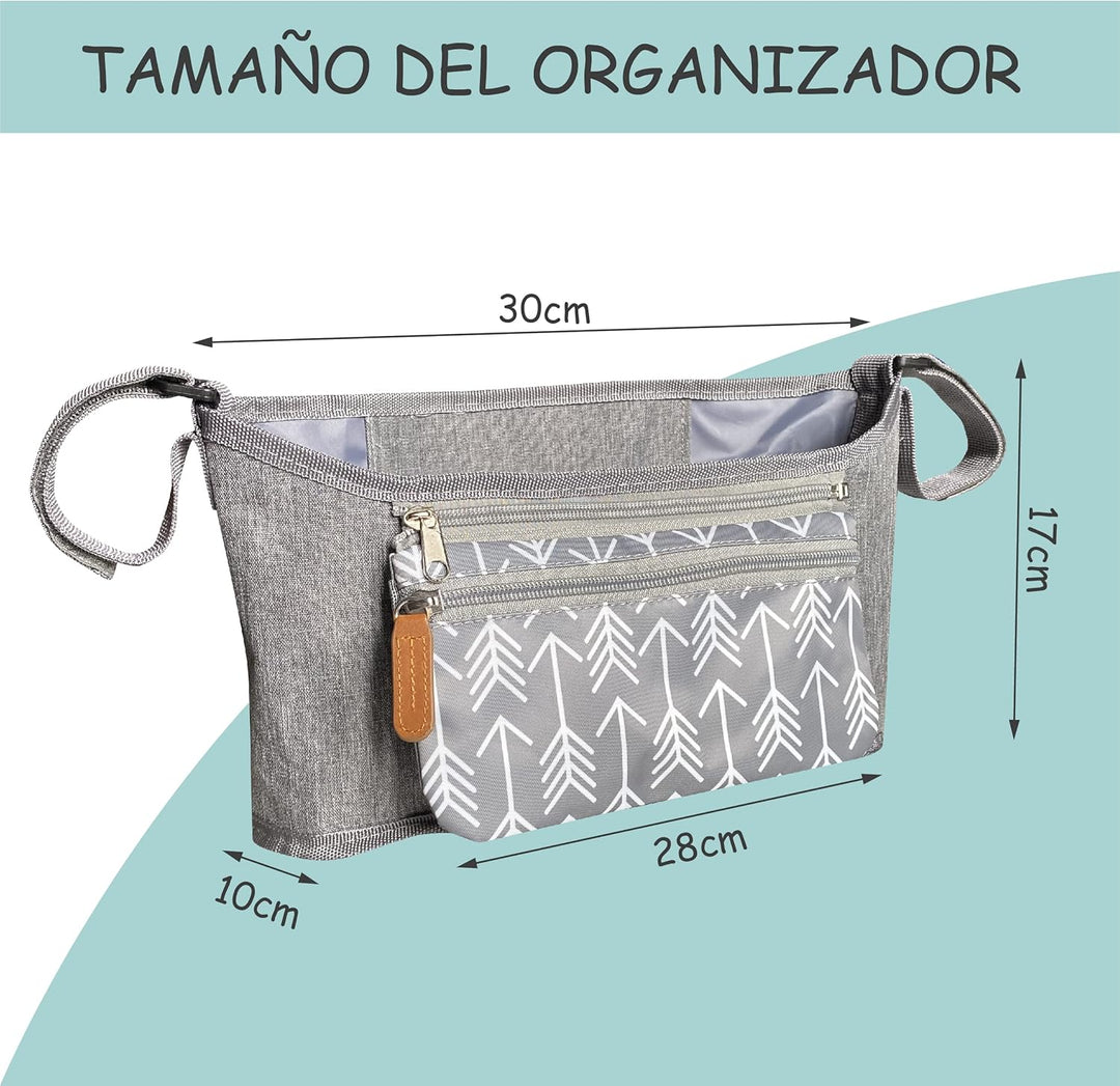 Baby-Kinderwagen-Organizer, wasserdicht, mit abnehmbarer kleiner Tasche. Universal-Design, Muttersch