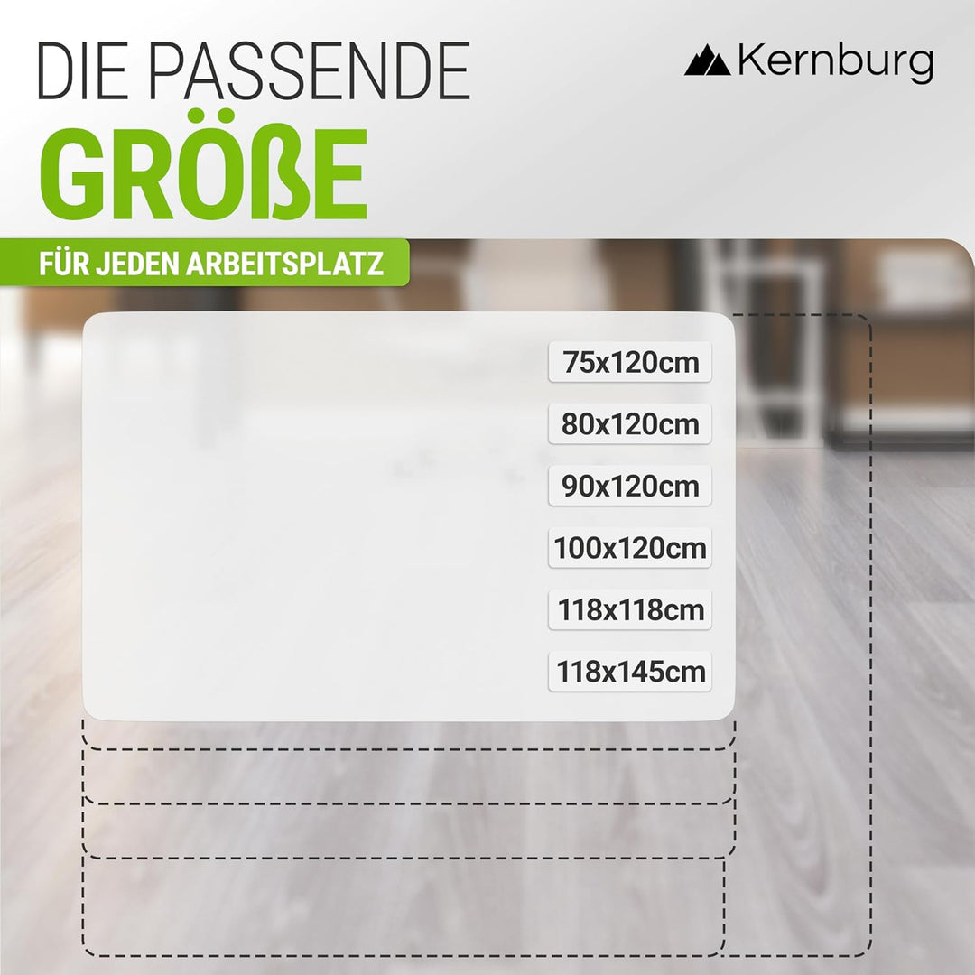Bodenschutzmatte für Bürostühle – transparente Schreibtischstuhl-Unterlage für Laminat, Parkett & Fl