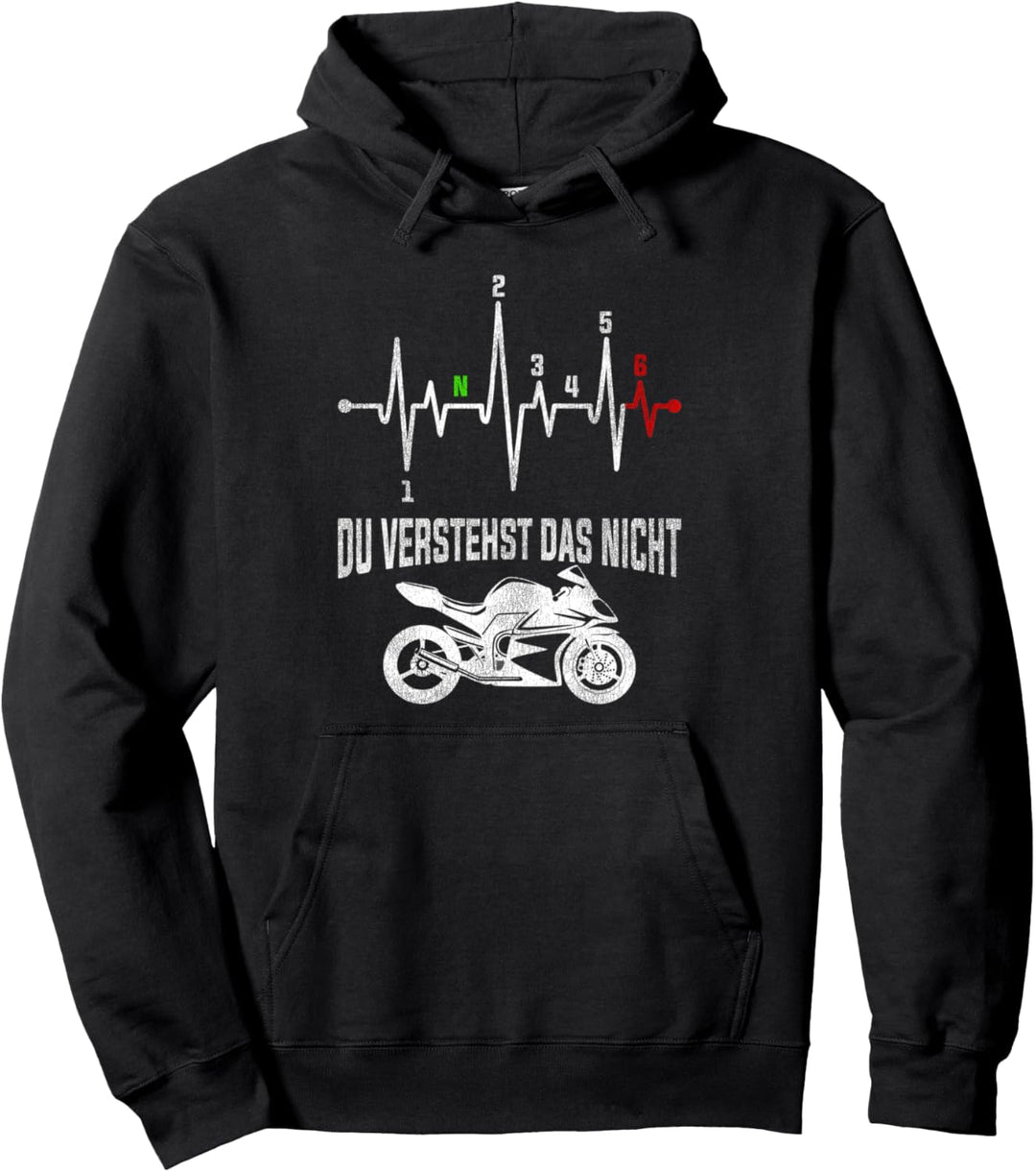 Du verstehst das nicht Motorrad Herzschlag Puls Supersport Pullover Hoodie