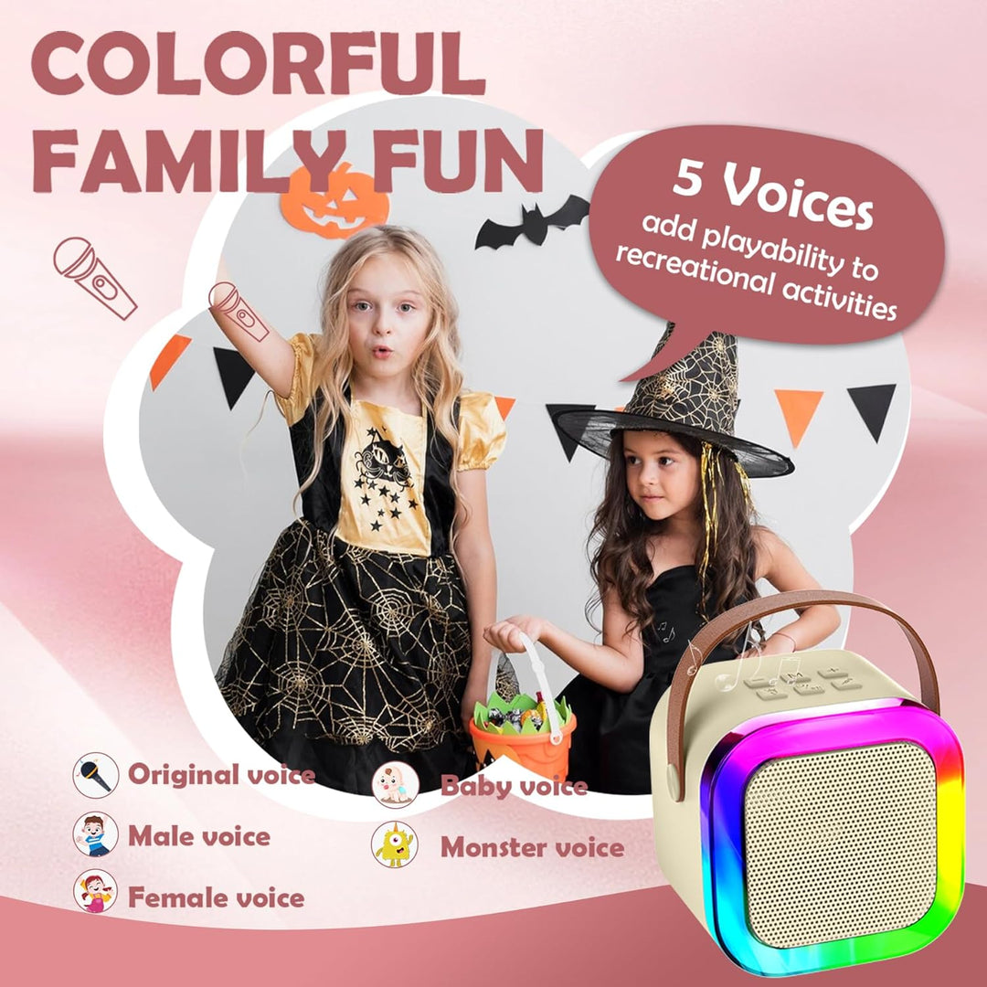 Koolcover Karaoke-Maschine für Kinder Erwachsene, tragbare Kinder Karaoke-Lautsprecher mit drahtlose