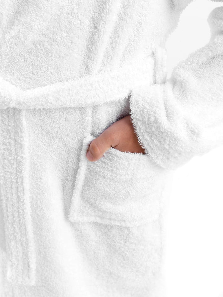 Superior Towel – Comfort – Kinder-Baumwollbademantel – Mädchen und Jungen, 450 g/m² Frottee, mit Kap
