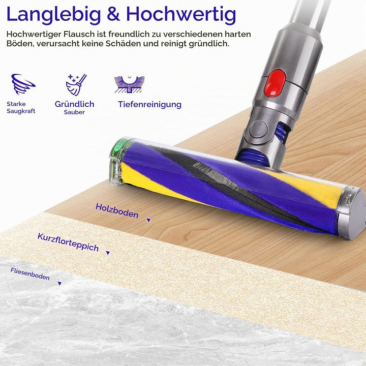 V15 V12 Bürste + Rollen für Dyson V12 Detect Slim Absolute Bürstenwalze, V15 Bürsten Zubehör, V8 /V1
