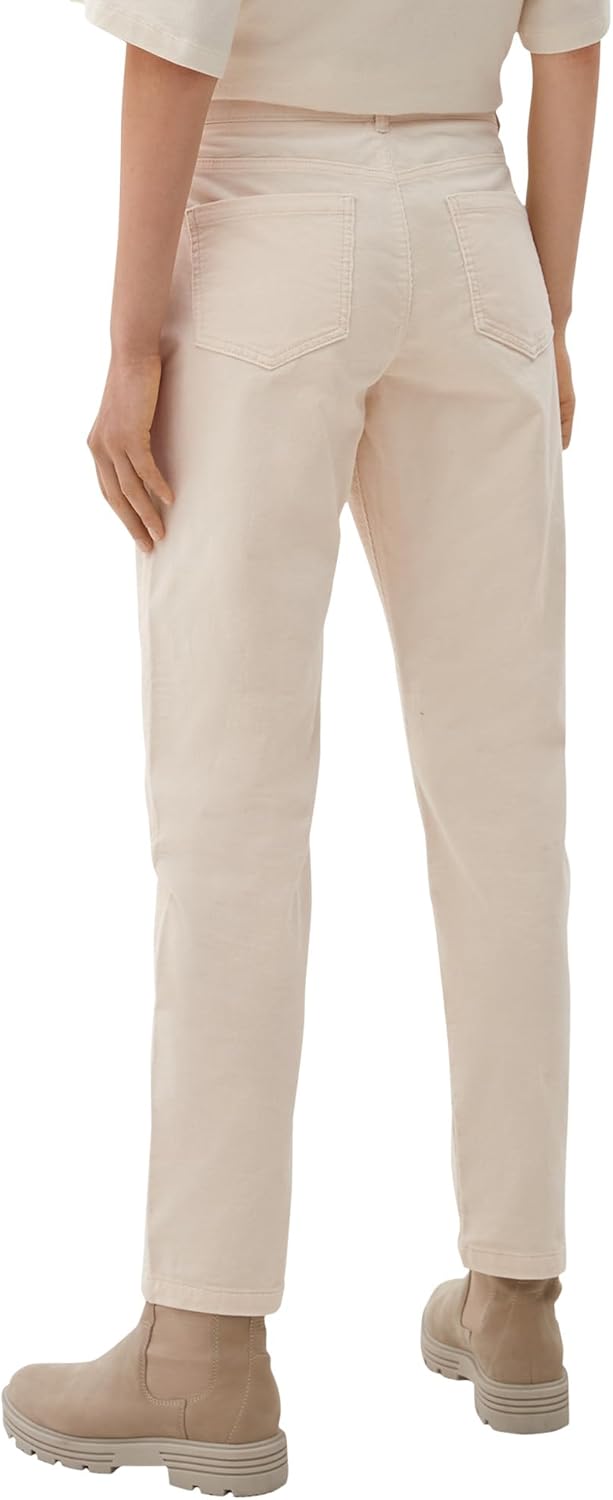 S. Oliver Damen Jeans Hose Comfort Chino Cordstretch Beige 34 Beige 8100, 34 Beige 8100