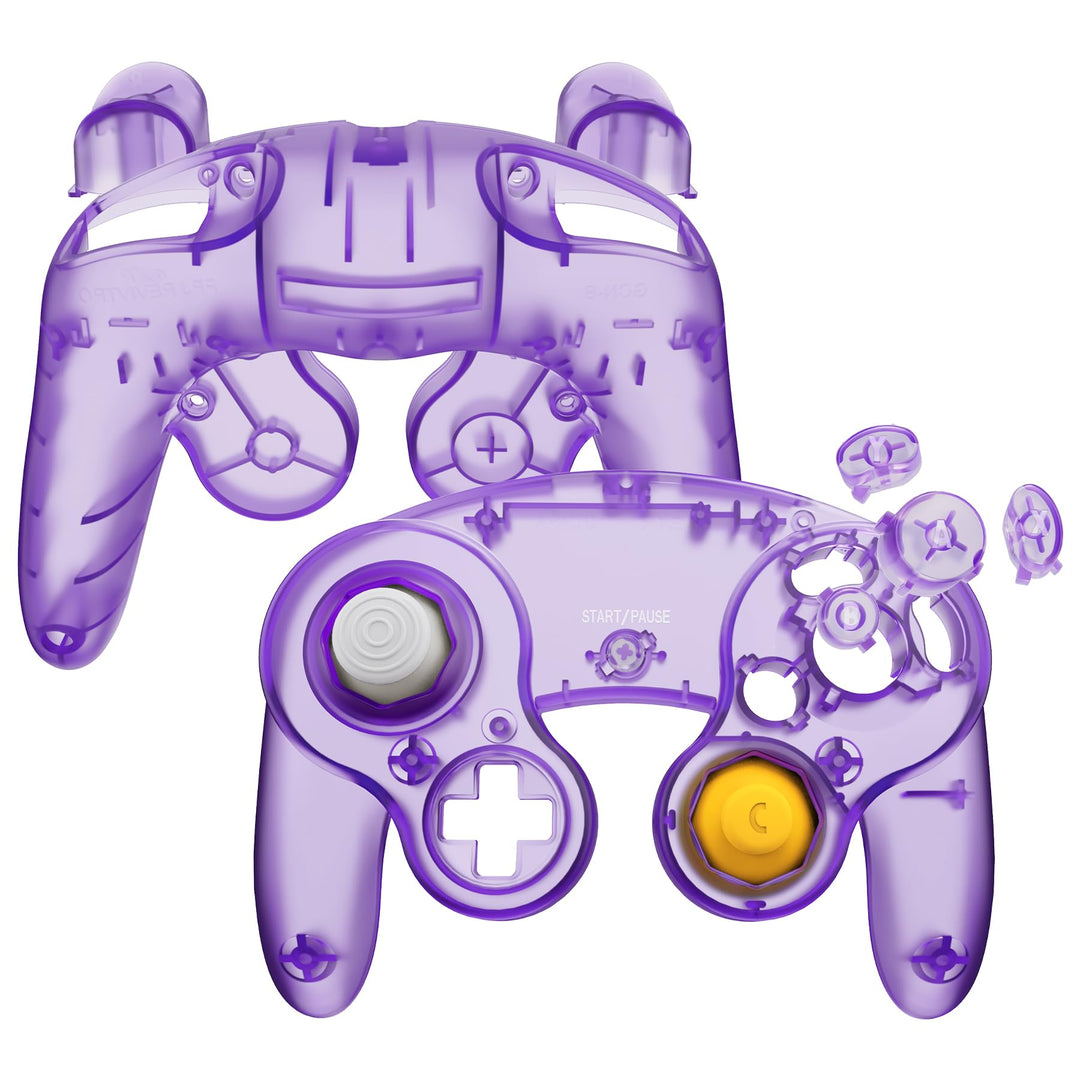 eXtremeRate Grips Case Shell kompatibel mit Nintendo Game Cube Controller, DIY-Ersatz Griff Gehäuse/