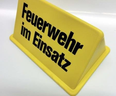 Dachaufsetzer Feuerwehr im Einsatz in gelb/schwarz