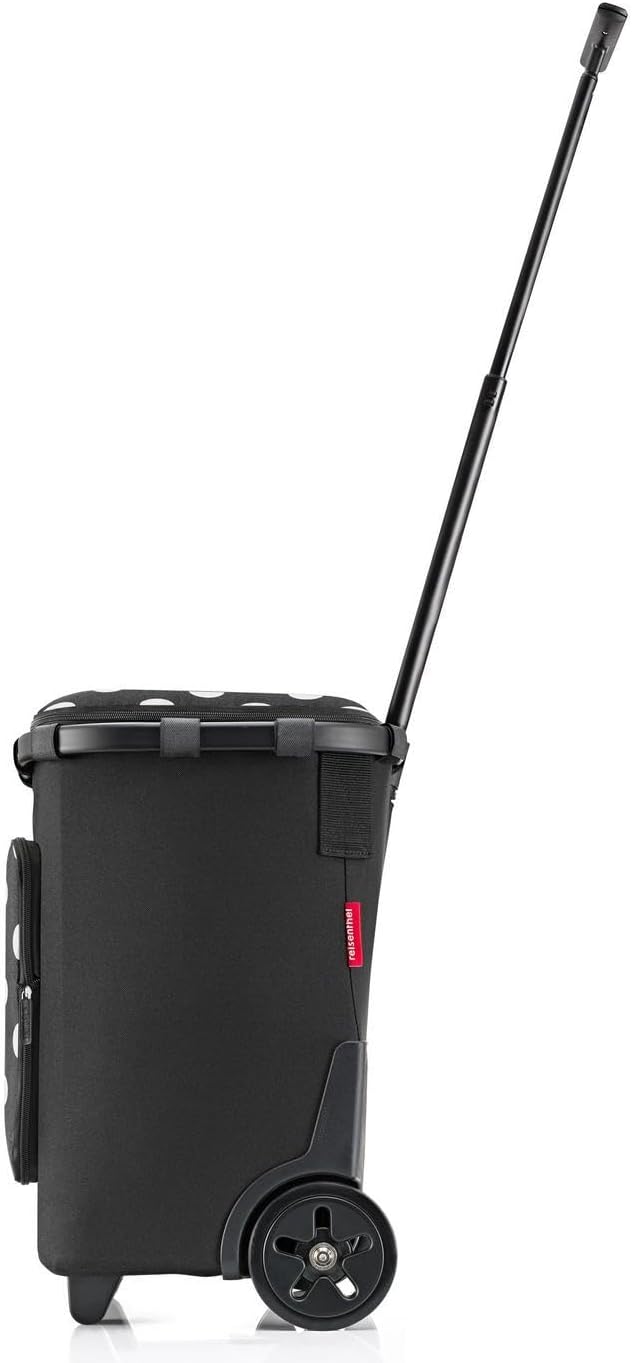 reisenthel carrycruiser Plus in Frame dots White – Tragbarer Einkaufstrolley mit Kühlfach, Schulterg