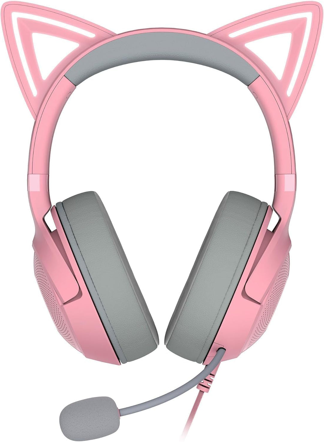 Razer Kraken V2 Kitty USB-kabelgebundenes RGB-Headset: Chroma Ears – Stream reaktive Beleuchtung – H