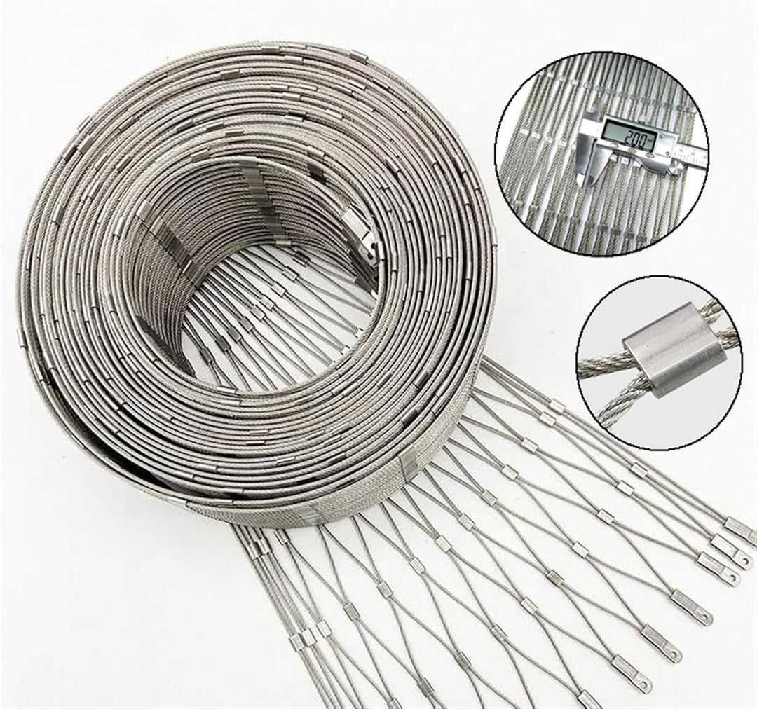 VXHCS 304 Edelstahl-Seilnetz, Flexibles Seil-Geländer-Netz, Galvanisierte Drahtzaunrolle, für Garden