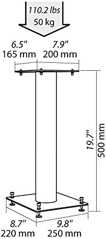 NorStone Stylum 1 Lautsprecherständer, 50cm, silber