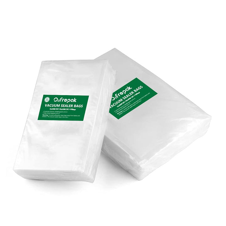 O2frepak 100 Beutel (50) 15x25cm und (50) 20x30cm Vakuumier Beutel Vakuumbeutel für Lebensmittel,BPA