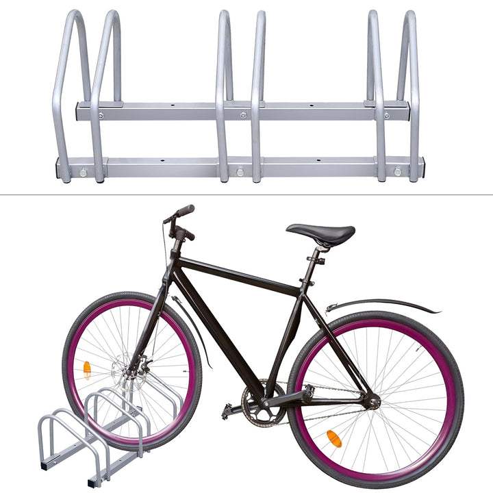 Fahrradständer, Mehrfachständer für je 3 Fahrräder, Abstellständer Fahrrad, Aufstellständer Bodenstä