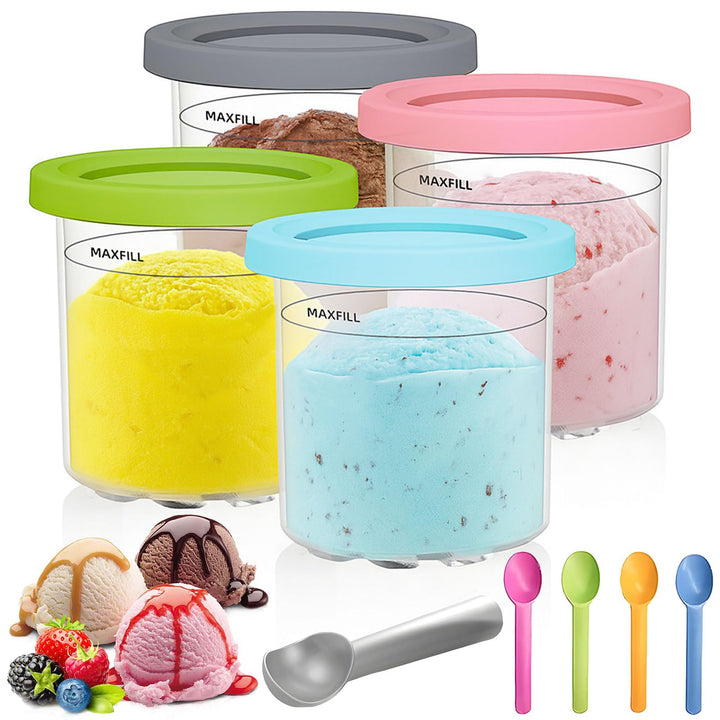 4 Stück Creami Behälter für die Ninja Creami Eismaschine, Behälter für Ninja Creami Eismaschine, Eis